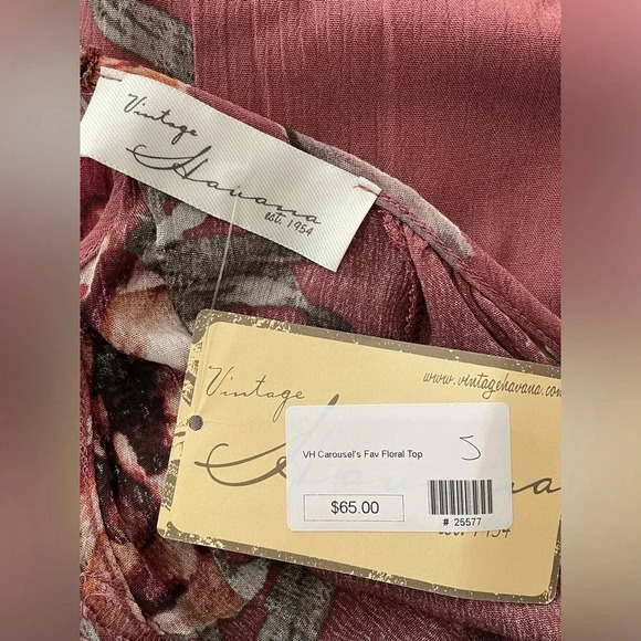 Vintage Havana Carousel’s‎ Favorite Floral Top Small - Picture 3 of 4